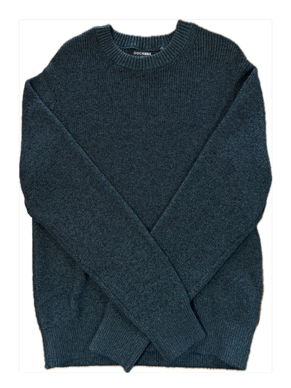 ⚓️ DOCKERS Men’s Dark Green Long Sleeve Dress Sweater; Size Small